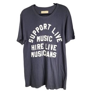 Imogene and Willie Support Live Music Short Sleeve T Shirt Size Medium Gray